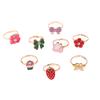 36Pcs Children Rings With Box Adjustable Rings Set Little Girls Cute Colorful Rings Dress Up Kids Gifts Jewelry Toy Finger Rings