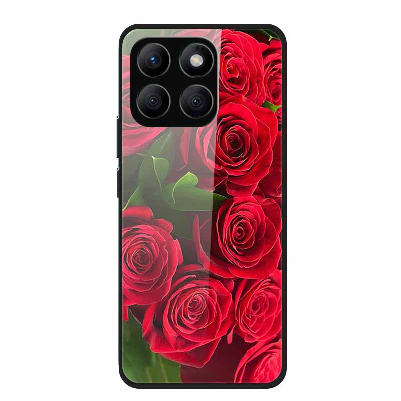 Glass Back Cover For Honor X8c Case X 8 c Soft Bumper Hard Tempered Glass Case For Honor X8c 4G Case HonorX8c X8 c X 8c 6.7" Bag