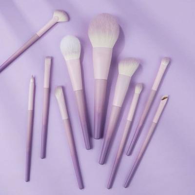 10Pcs Fashion Super Soft Makeup Brush Set Synthetic Hair Easy To Clean Eye Shadow Brush Concealer Brush Foundation Blending Tool