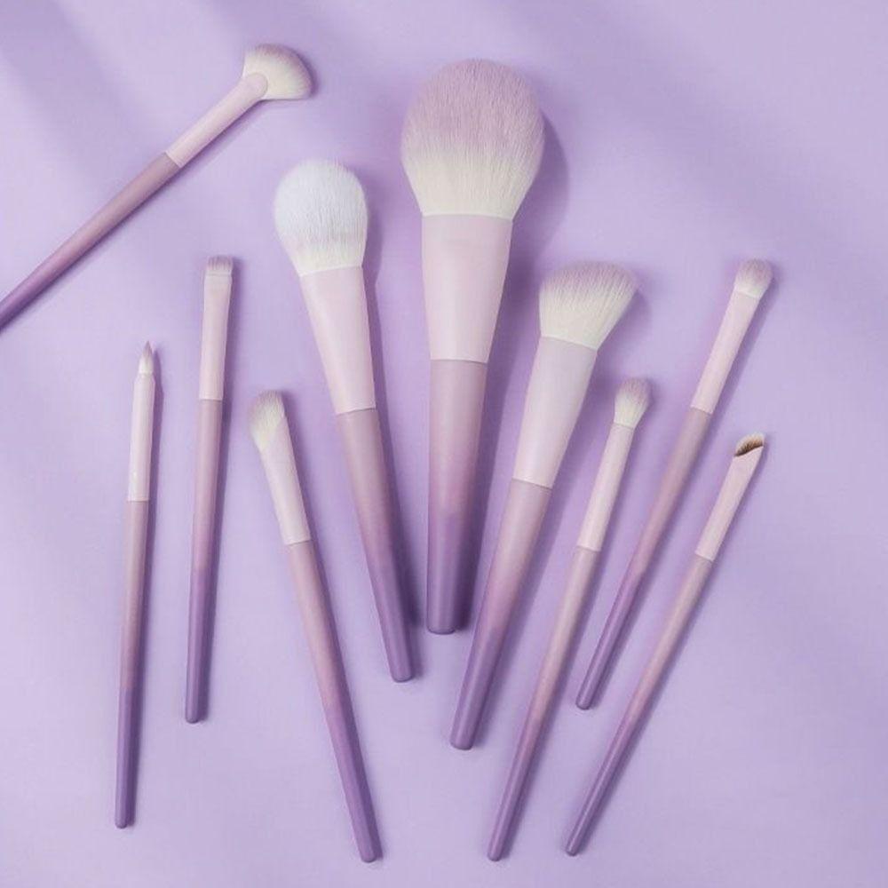 10Pcs Easy To Clean Blush Brush Synthetic Hair Eye Shadow Brush Concealer Brush  Novice Beginners