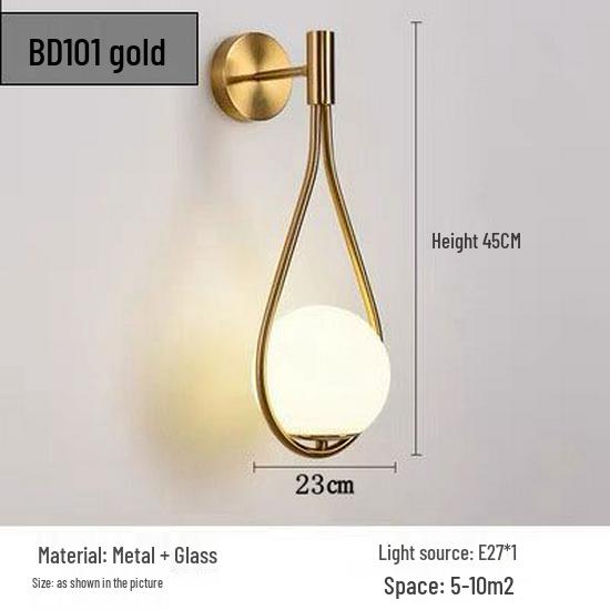 Modern Nordic LED Wall Lamp for Bedroom and Living Spaces