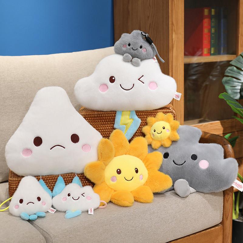 Theme Weather Plush Toy Cloud Thunder Rain Sunny Day Soft Doll Gift Teens Kids