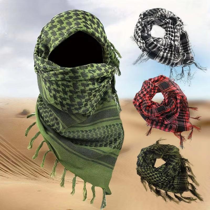 123Pcs Keffiyeh Tactical Desert Scarf Wrap Shemagh Head Neck Arab Scarf Keffiyeh Scarf Wrap For Men And Women