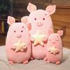 Hug Star Pink Pig Plush Toy 45-80cm pink Piggy Flat Sleeping Pillow Super Soft Hug Messgage Cushion for Girl birthday Gift