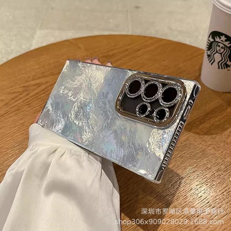 Colorful laser tinfoil pattern is suitable for Samsung A16 mobile phone case s25 lens film S24Ultra anti-drop 54 protective case
