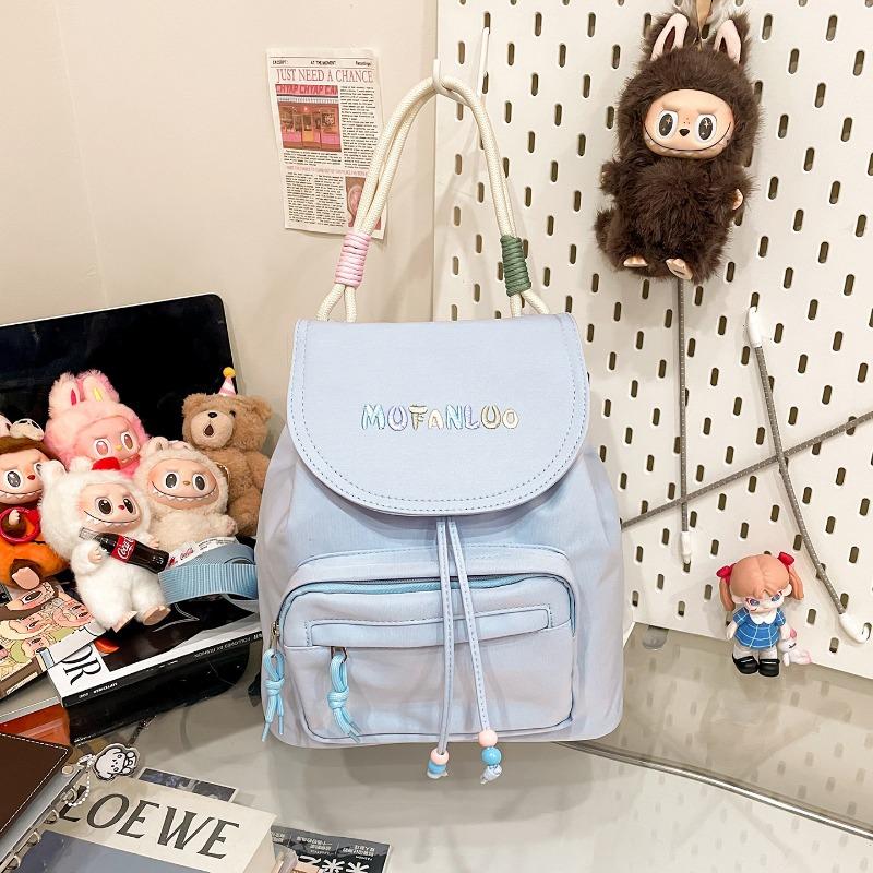 

High value casual fashion simple style portable small backpack niche commuting style versatile backpack women синий