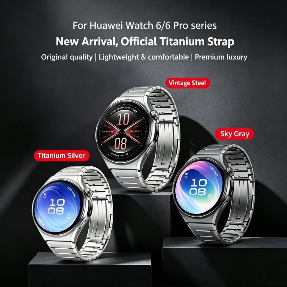 Titanium Strap For HUAWEI WATCH GT 6 Pro 46mm Accessories Wrist Metal Bracelet Correa Pulseras HUAWEI GT6 Pro Band