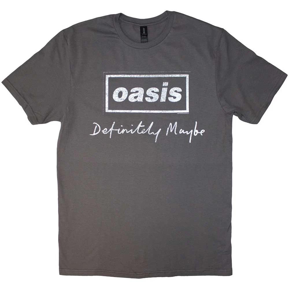 Oasis T-Shirt: Definitely Maybe Distressed Text Logo OFFICIAL NEW 4XL