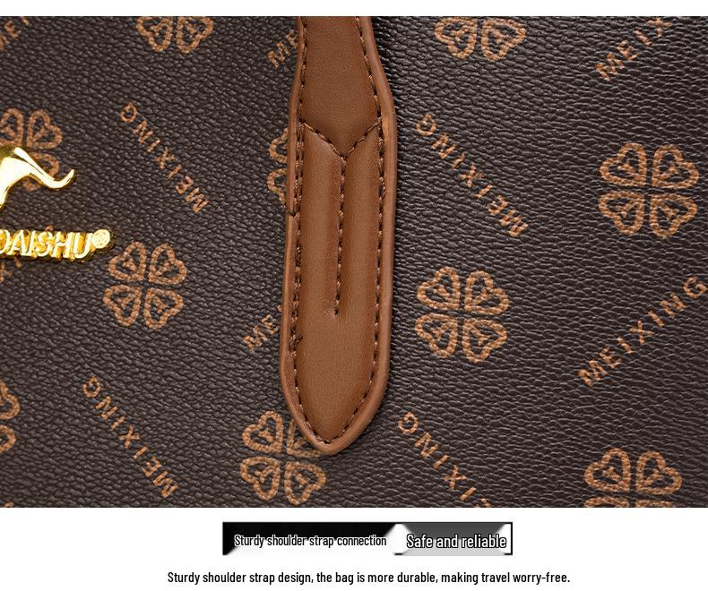 Damska torba shopper z prostym nadrukiem, duża pojemność, 2025 - Wszechstronna, codzienna, modna torebka