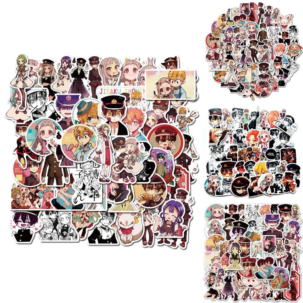 Vibrant And Waterproof 50pcs Toilet-bound Hanako-kun Stickers For Diy Graffiti Fun