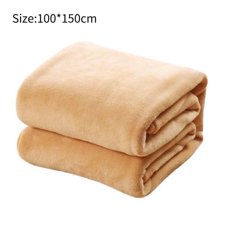 Lightweight Flannel Polyester Blanket In Various Colors For Modern Style Bedrooms