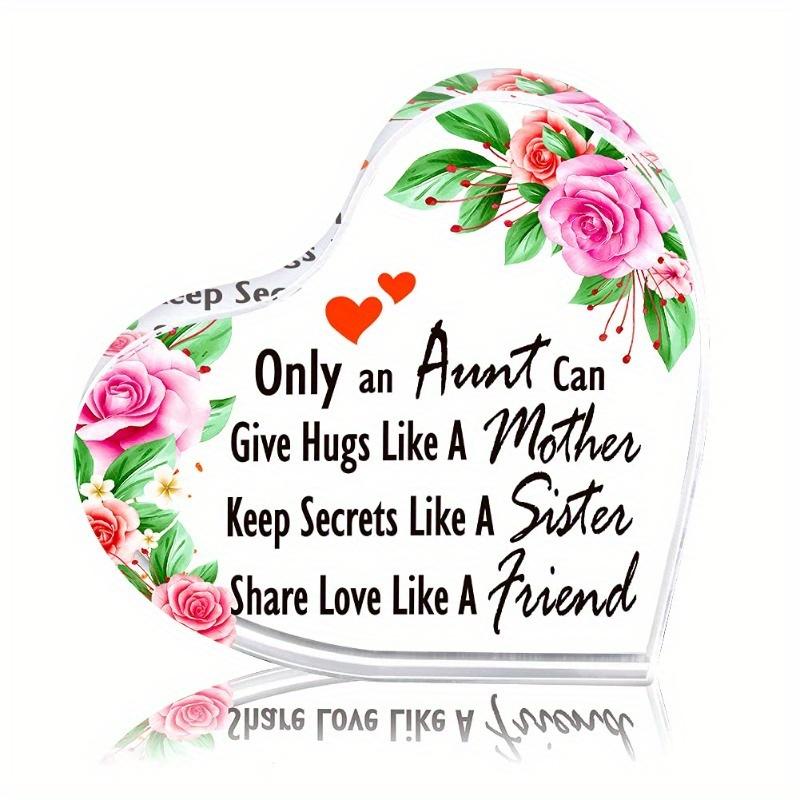 Meaningful Aunt Keepsake - Acrylic Centerpiece Gift for Christmas & Birthday чистый