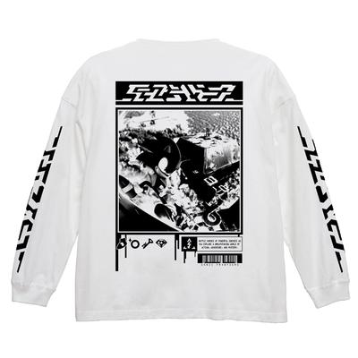 Cospa Sonic Frontier Sonic Frontier Big Silhouette Long Sleeve WHITE XL Size T-shirt