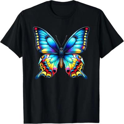 Ornate Colourful Butterfly T-Shirt