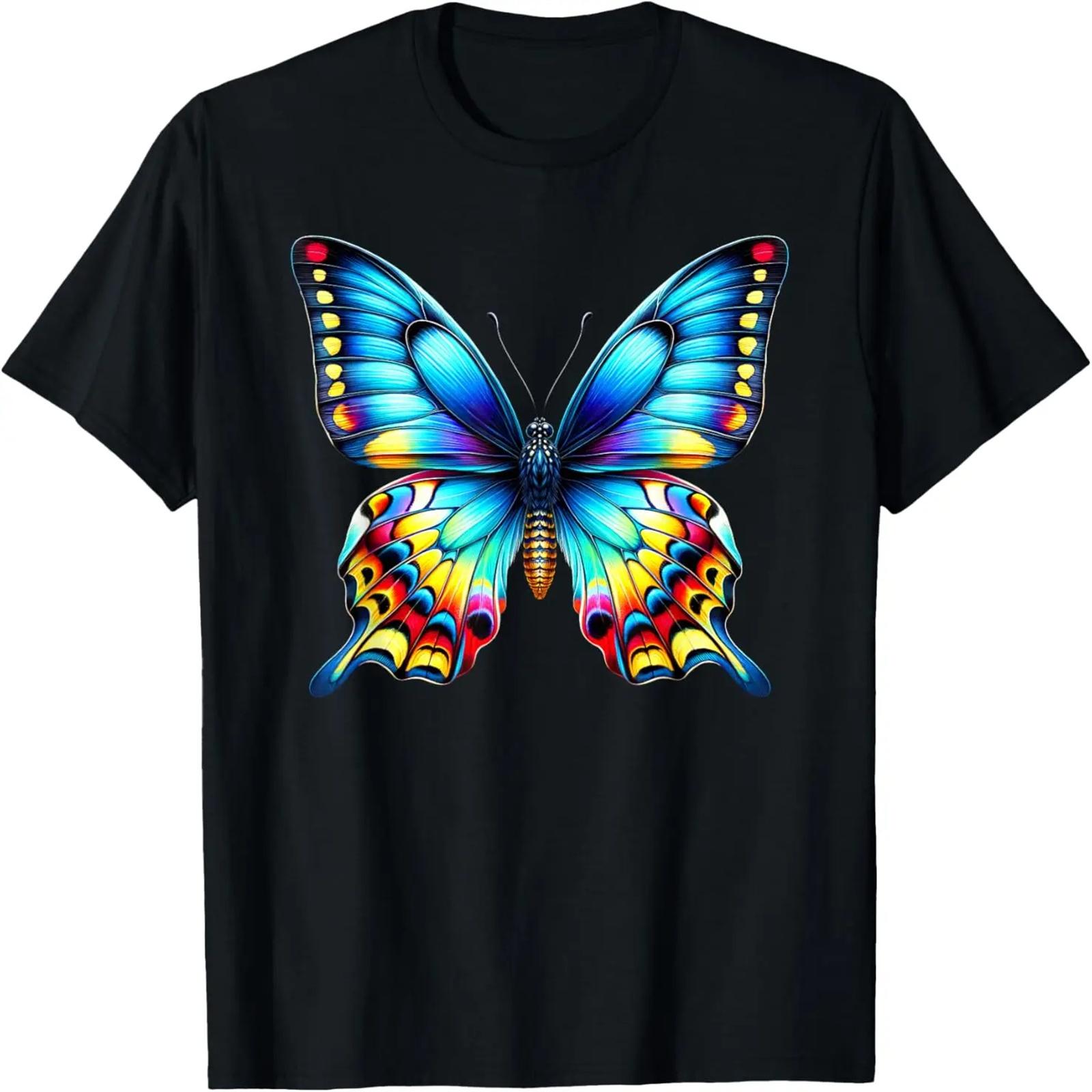 

Ornate Colourful Butterfly T-Shirt XXXXXL чорний
