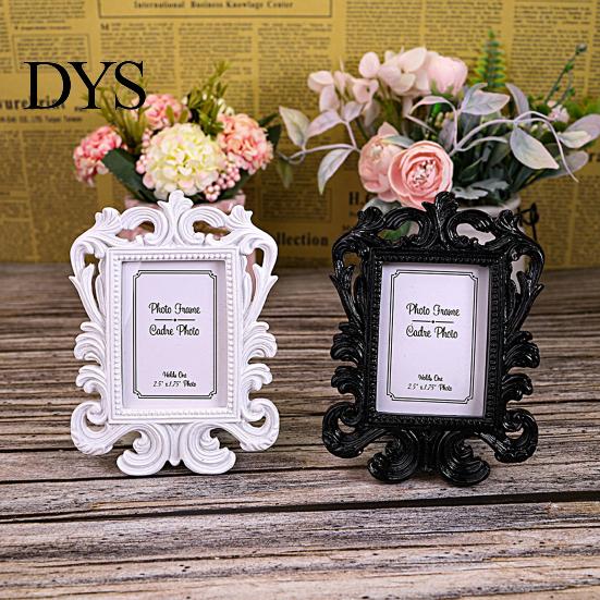 Picture Frame Baroque Rectangle Family Decoration Resin Vintage Classic Desktop Photo List Home Decor