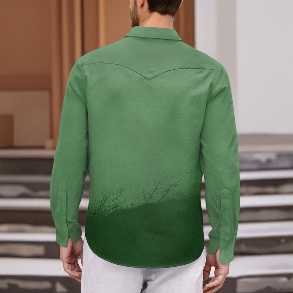 Pánské módní s klopou a krátkým rukávem ležérní top délky po ramena