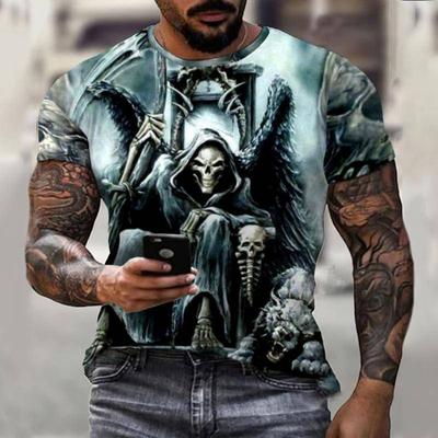T-shirt Tattoo 3D Druck Sommer Männer T-shirt Kurzarm Persönlichkeit Streetwear Oansatz Herren Kleidung Top