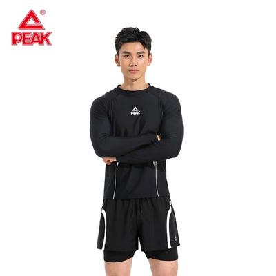 Peak Herren Faux Zweiteiler Langarm Badeanzug Set