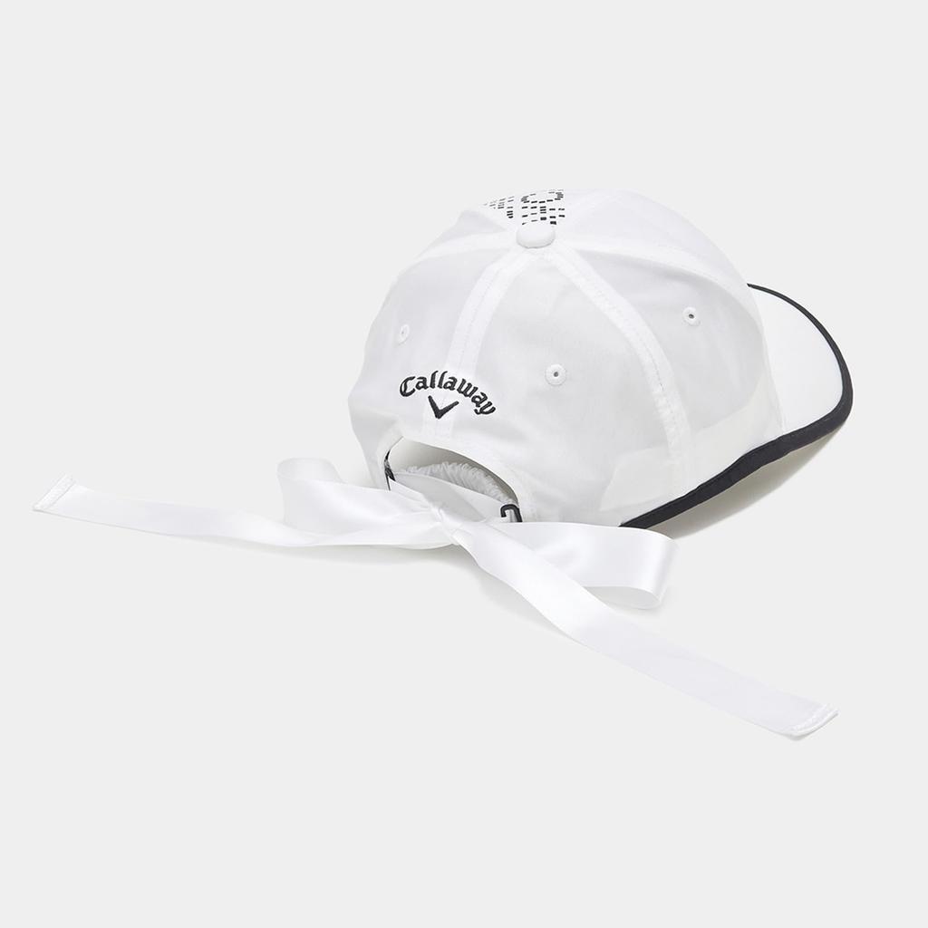 [Callaway] Women's Cap (with Ribbon On the Back, Size Adjustable)  Golf Hat  C24291202 1030White