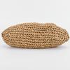 Women Straw Woven Bag Chain Strap Fashion Shoulder Bag Large Capacity Woven Dumpling Bag Solid Color for Outdoor Travel
