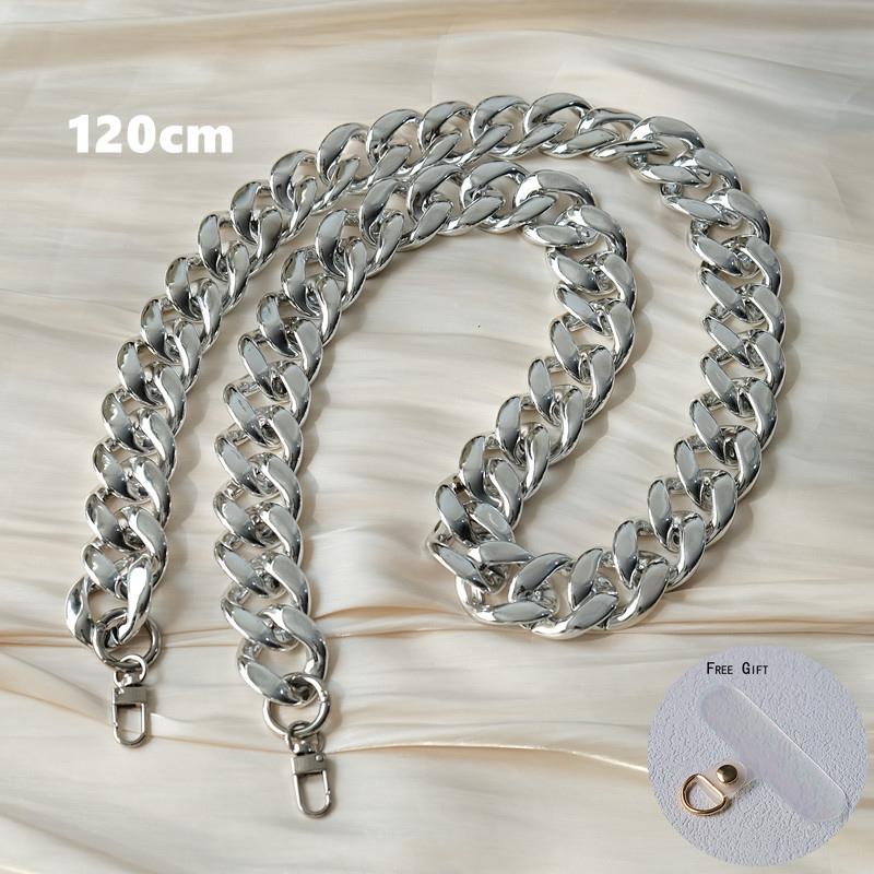 

Новый милый аксессуар для телефона, съемные детали, цепочка, однотонная серебряная цепочка через плечо из смолы, роскошный шейный ремешок, чехол для телефона, цепочки, акриловая цепочка на плечо 120CM