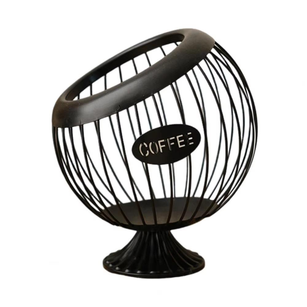 IJzeren Koffiepadhouder Grote Capaciteit Multifunctioneel Espresso Capsule Houder Container Snack Fruit Organizer