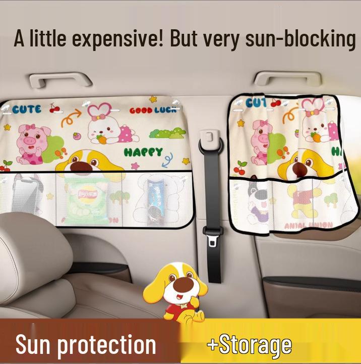 Baby Car Sun Shade & Privacy Curtain with Suction Cups