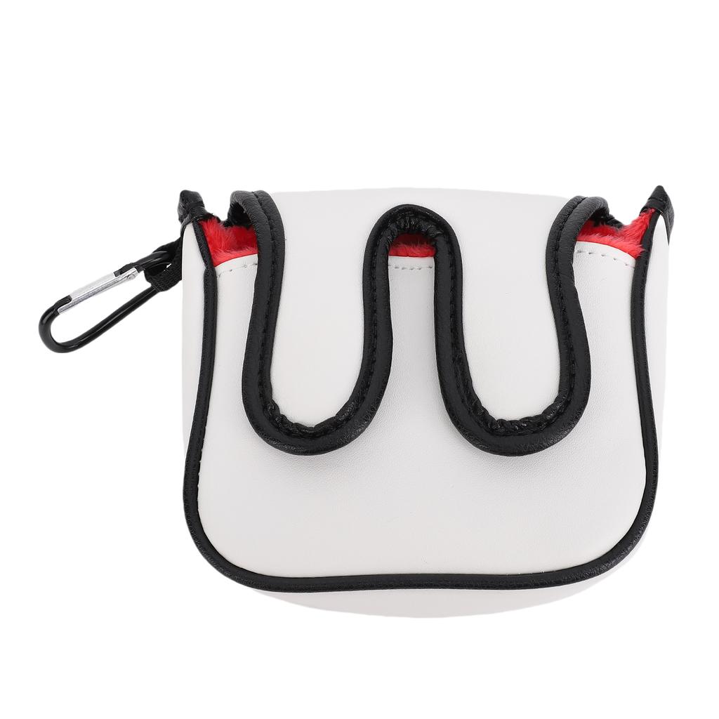 Putter Headcover Funny PU Soft Lining Anti Collision Dust Proof Club Protective Head Cover for Square Club Red