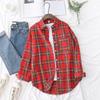 Camisa de Franela a Cuadros Fresca para Mujer 2025 Nuevas Blusas y Tops para Mujer Algodón Holgado Manga Larga Camisas Casuales Ropa Fina para Mujer