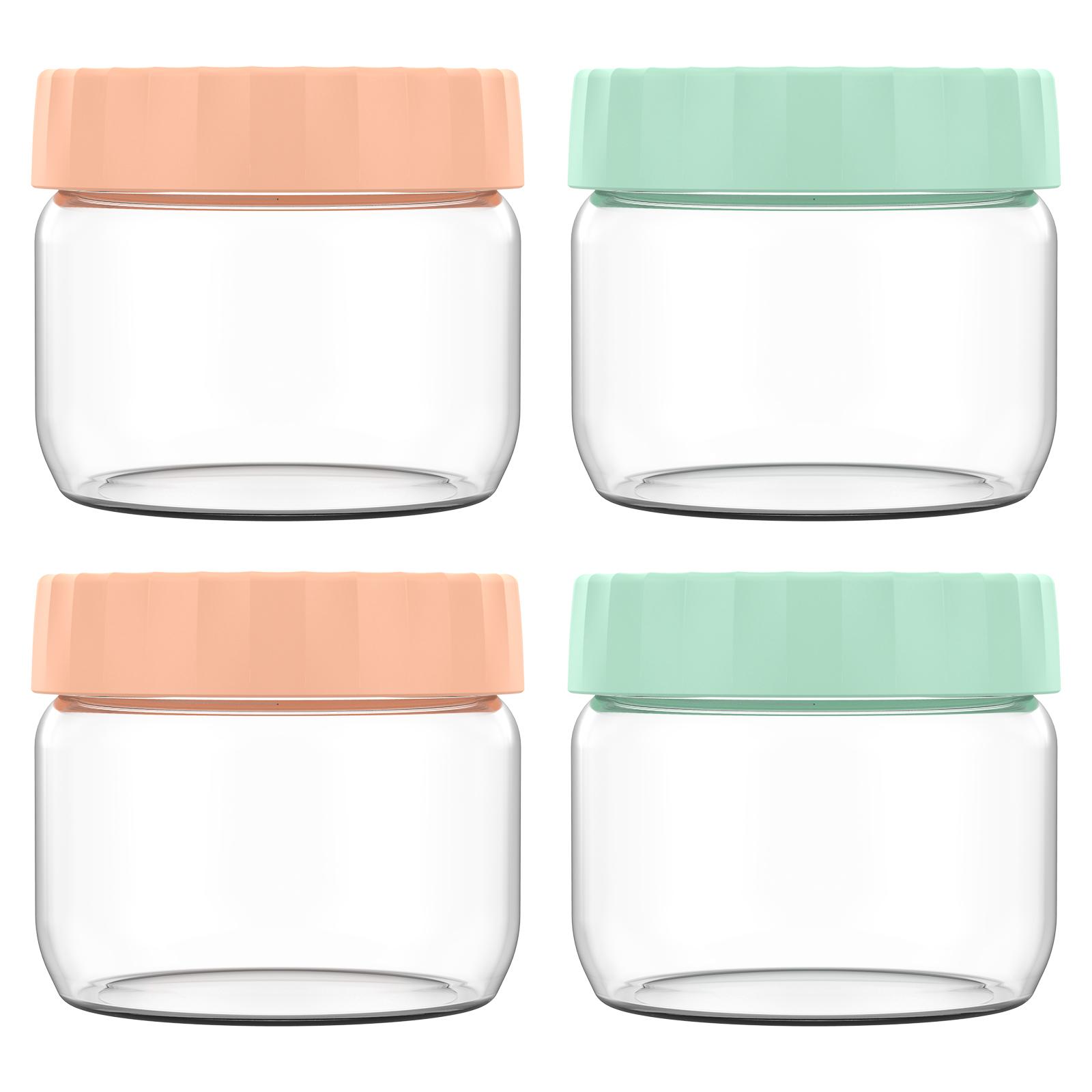 

4/8 шт. контейнер для овса на ночь, влагостойкие герметичные стеклянные банки, кухонные банки для хранения молока, фруктов, салата, продуктов, портативные