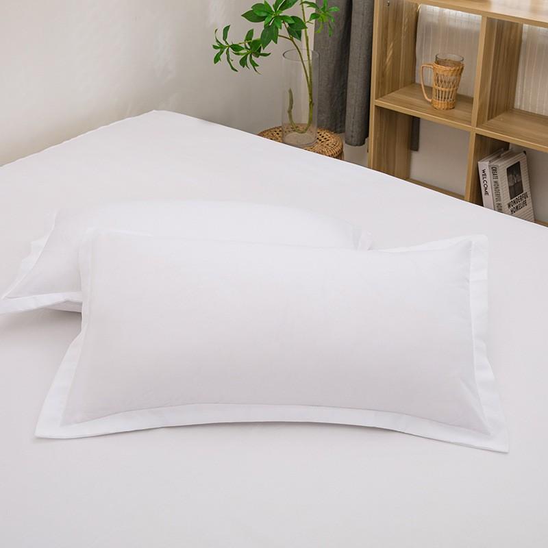 Cotton Pillowcase 48x74cm Soft Breathable Plain Solid Color Envelope Adult Single Pillow