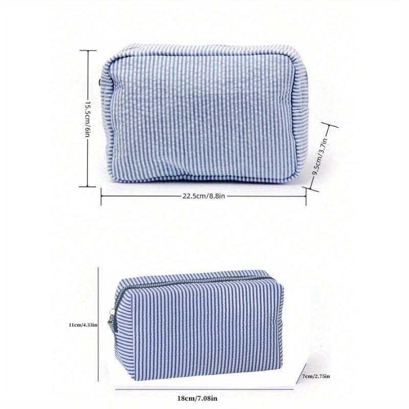 1pc Women Cosmetic Bag  Stripes Zipper Pouch Travel Toiletry Bags Ladies Makeup Storage Basg  Bag Travel Essentials Travel  for Beach for Cosmetic Bag