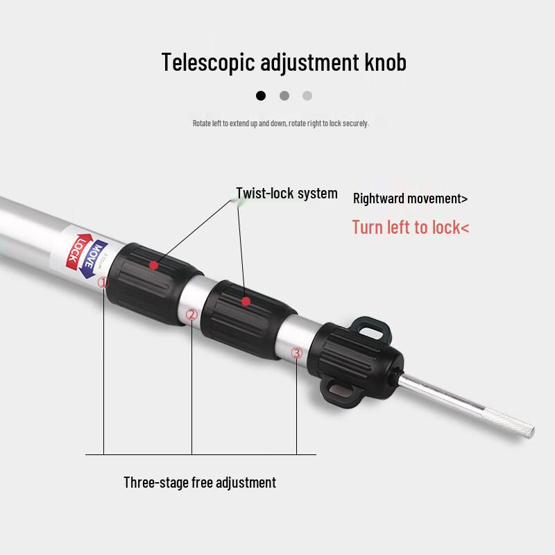 BinFu Outdoor Telescopic Aluminum Tent Awning Pole