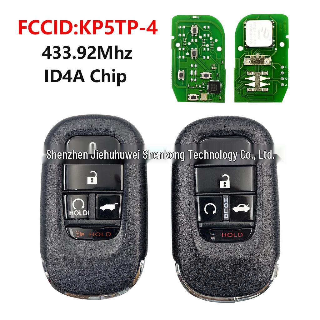 Compatible Key Remote for 23 Honda Models: CR-V, Pilot, HR-V, Civic, Accord - 4/5 Button (KR5TP-4)
