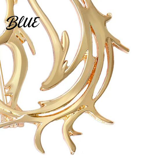 Whimsical Horse Jewelry Piece Hollow-Out Brooch Head Pin Alloy Animal