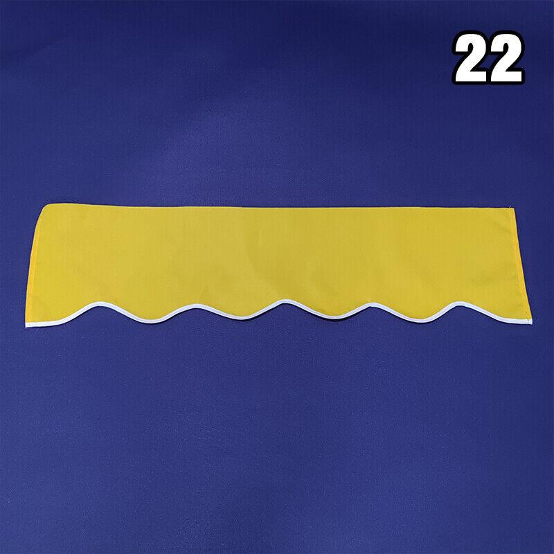 Tendalino Ondulato Impermeabile Tenda Parasole Tenda da Patio Sostituzione Banner Negozio Telo Tenda Parasole Durevole Strisce Grigio Beige