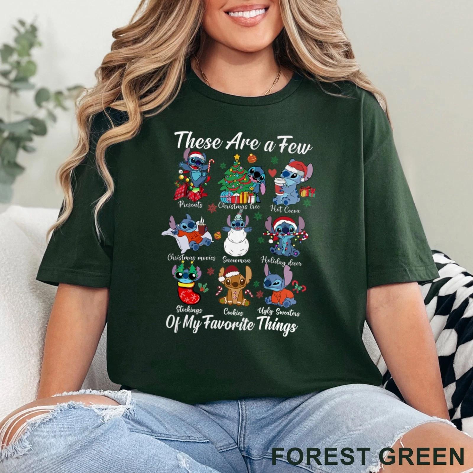 Stitch These Are A Few Of My Favorite Things Christmas Shirt, Christmas, 202192 XL