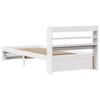 Bed Frame with Headboard Without Mattress White 75 x 190 cm