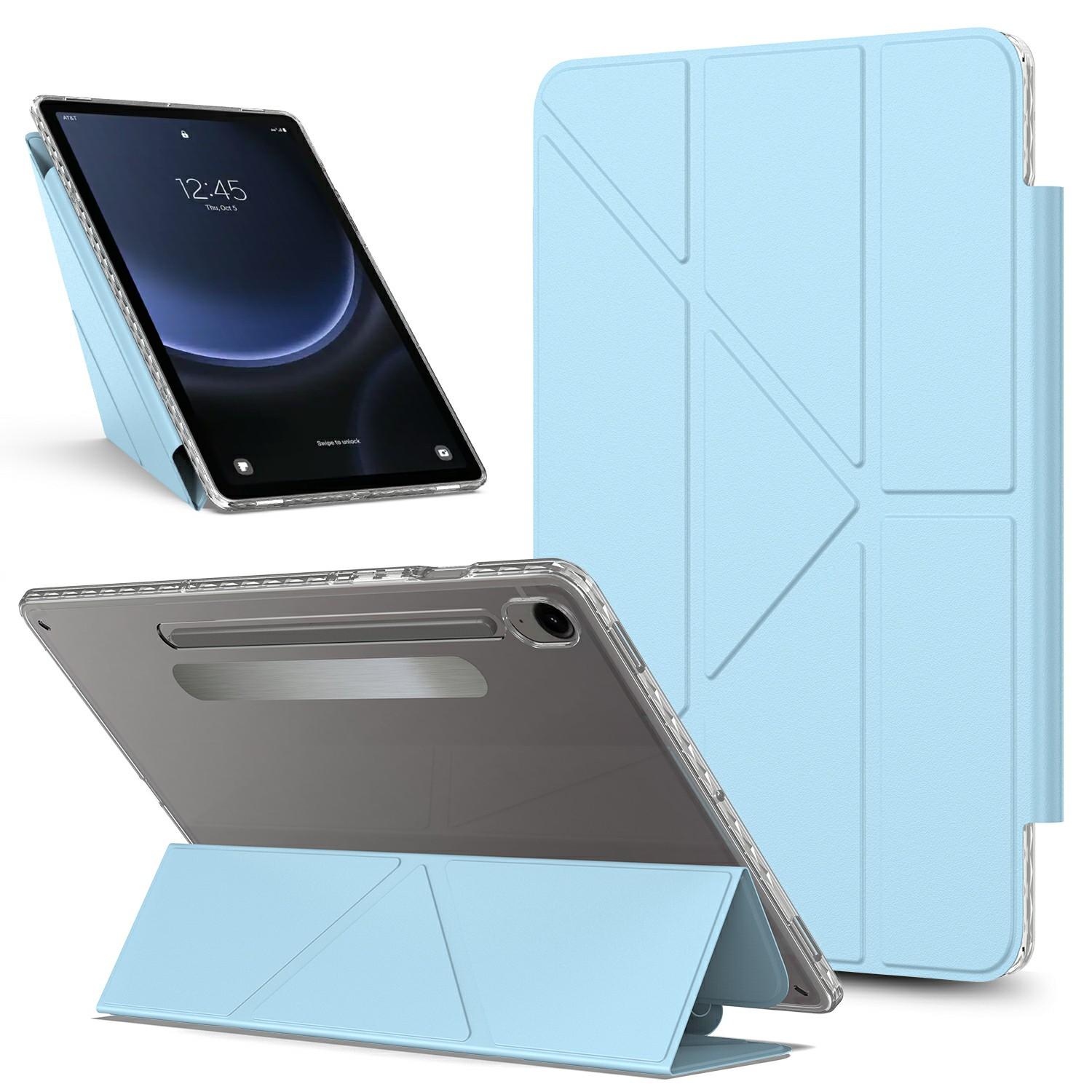 

Tablet Case For Samsung Galaxy Tab S10 FE/S10/S9 FE/S9 Stand Magnetic Detachable PU Leather Cover with Auto Wake/Sleep Baby Blue