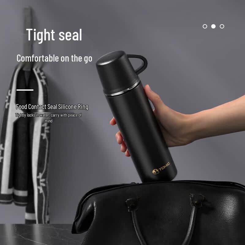 TOMIC Large Capacity 304 Stainless Steel Insulated Tea Mug