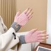 Korean Touchscreen Fingerless Winter Gloves - Plush, Thick, Cold-Proof Writing Flip Gloves for Students