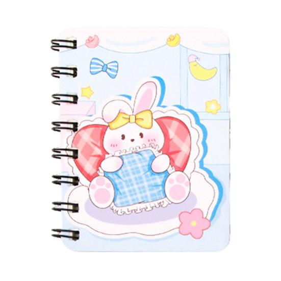 Mini Cartoon Spiral Notebook, 80 Pages Pocket Notebook, Portable Smooth Page Turning Journal for Study Notes