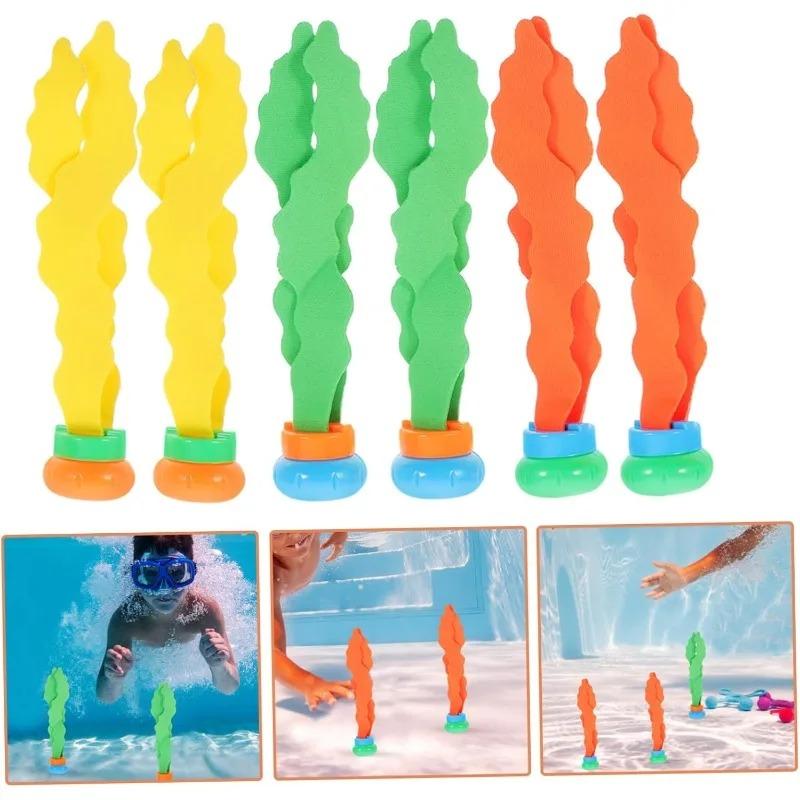 Swim Skill Trainer 3Pcs Kids Pool Toys Underwater Plant Diving Set Ocean Theme Water Confidence Builder Bath Time Learning Toy
