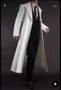 Handmade Formal Casual Workwear Stylish White Men Genuine Leather Trench Coat