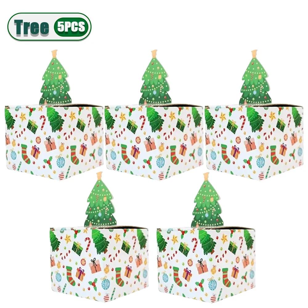 Christmas Surprise Box Festive Money Draw Gift Box with Santa Claus Elk Tree Pattern Holiday Party Supplies Home Decoration