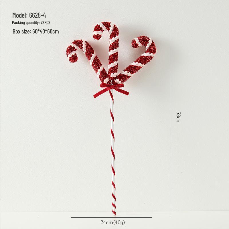 Christmas Red & White Irregular Shaped Ornaments: Balls, Candy Canes, Lollipops for Tree Decoration