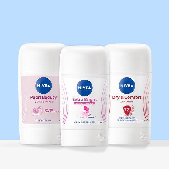 Nivea Deodorant Stick 50ml (Dry/Bright/Pearl & Beauty) Choose 1 of 3