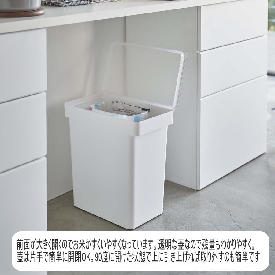 Airtight Rice Pot Tower 20kg with Measuring Cup Tower White Slim in a Bag Rice Pot with Casters Airtight Stylish Scandinavian Whole Bag Insect
