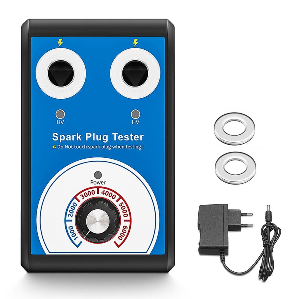 Doppel Loch Zündkerze Tester 12V 06000rpmmin Benzin Öl Fahrzeuge Zündkerze Tester mit 13mm